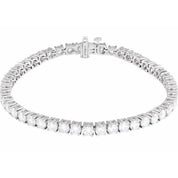14K White 8 CTW Lab-Grown Diamond Line 7" Bracelet