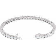 14K White 8 CTW Lab-Grown Diamond Line 7" Bracelet
