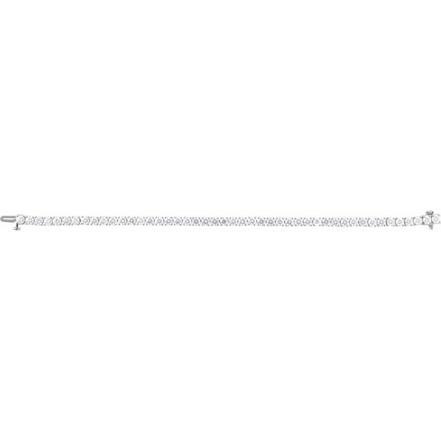 14K White 8 CTW Lab-Grown Diamond Line 7" Bracelet