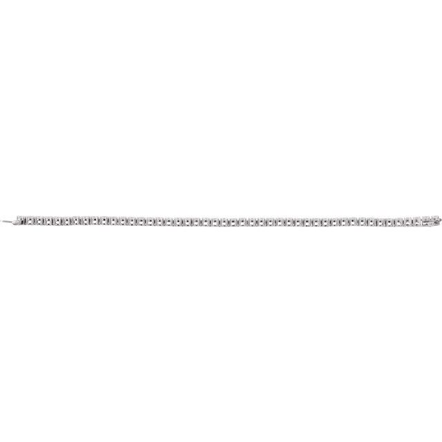 14K White 8 CTW Lab-Grown Diamond Line 7" Bracelet