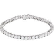 14K White 9 CTW Lab-Grown Diamond Line 7" Bracelet