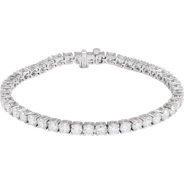 14K White 9 CTW Lab-Grown Diamond Line 7" Bracelet
