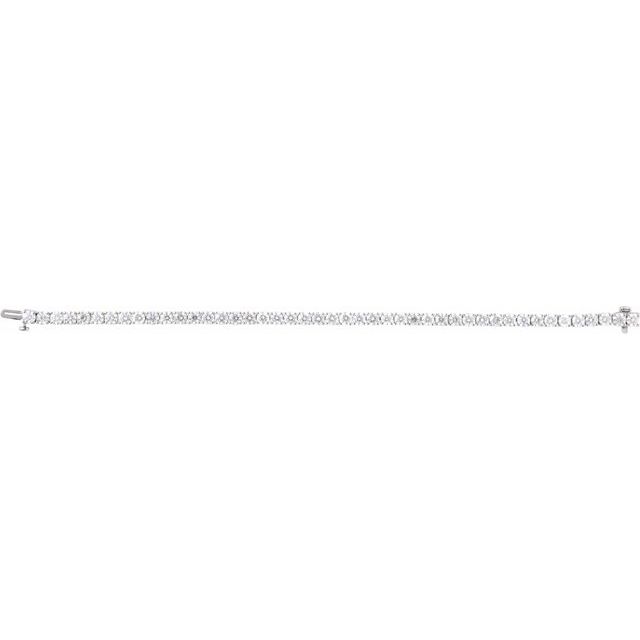 14K White 9 CTW Lab-Grown Diamond Line 7" Bracelet
