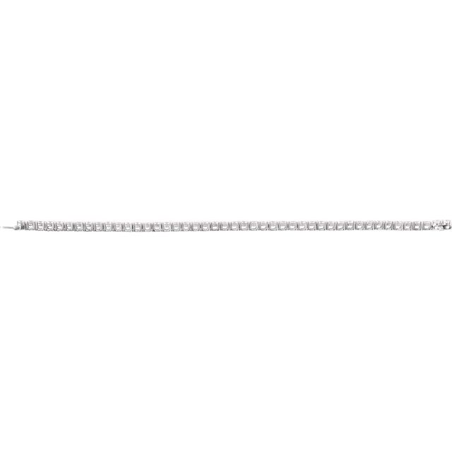 14K White 9 CTW Lab-Grown Diamond Line 7" Bracelet