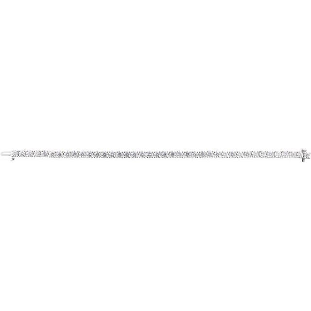 14K White 10 CTW Lab-Grown Diamond Line 7" Bracelet