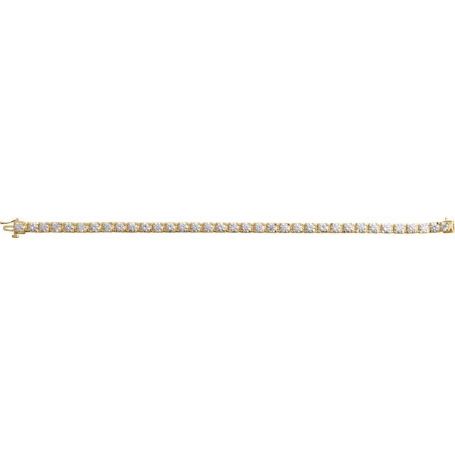 14K Yellow 8 CTW Lab-Grown Diamond Line 7 1/4" Bracelet