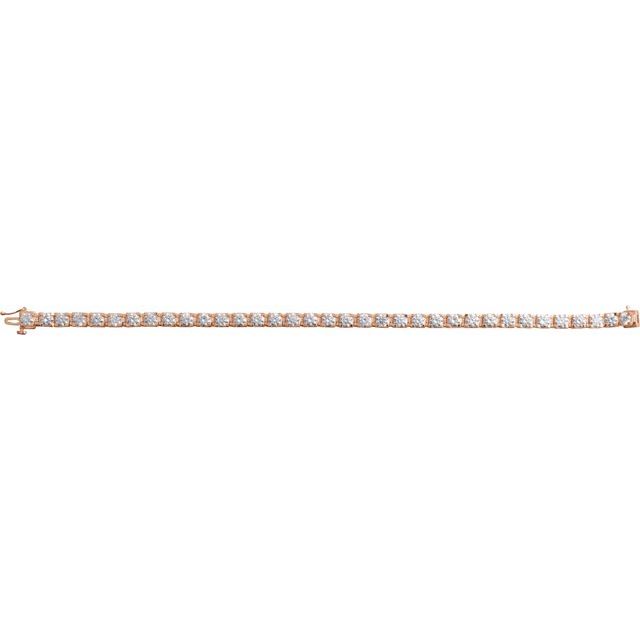 14K Rose 8 CTW Lab-Grown Diamond Line 7 1/4" Bracelet