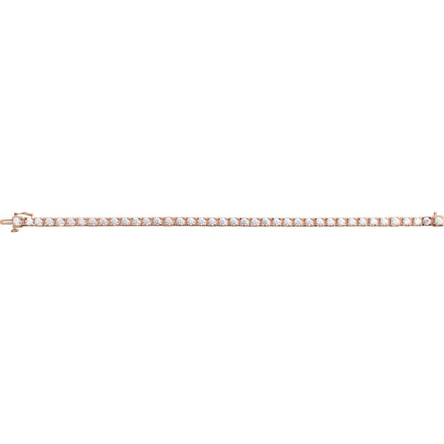 14K Rose 6 CTW Lab-Grown Diamond Link 7 1/4" Bracelet