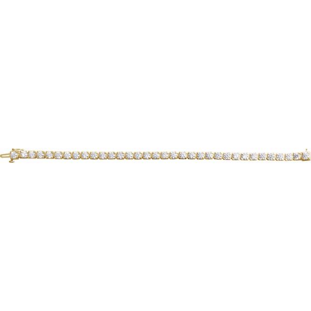 14K Yellow 10 CTW Lab-Grown Diamond Link 7 1/4" Bracelet