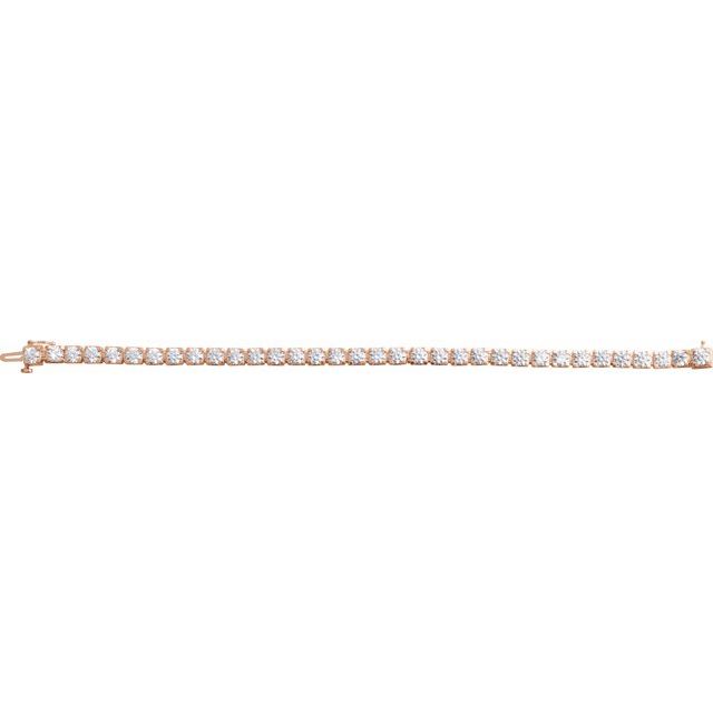 14K Rose 10 CTW Lab-Grown Diamond Link 7 1/4" Bracelet