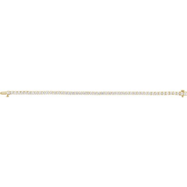 14K Yellow 6 CTW Lab-Grown Diamond Line 7" Bracelet
