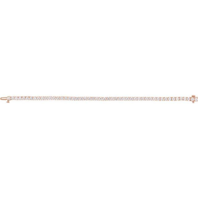 14K Rose 6 CTW Lab-Grown Diamond Line 7" Bracelet