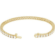 14K Yellow 6 CTW Lab-Grown Diamond Line 7" Bracelet