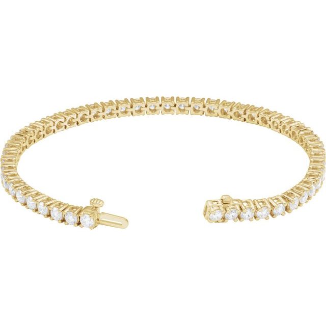 14K Yellow 6 CTW Lab-Grown Diamond Line 7" Bracelet