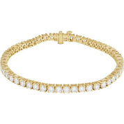 14K Yellow 6 CTW Lab-Grown Diamond Line 7" Bracelet
