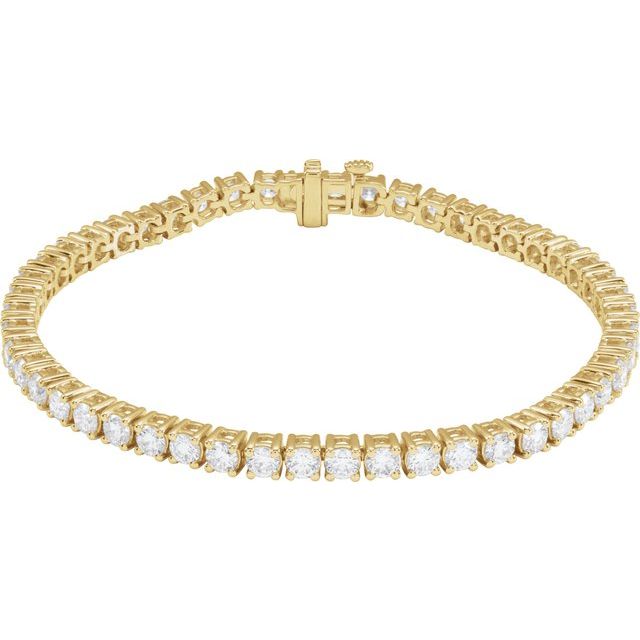 14K Yellow 6 CTW Lab-Grown Diamond Line 7" Bracelet