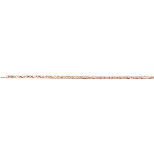 14K Rose 6 CTW Lab-Grown Diamond Line 7" Bracelet