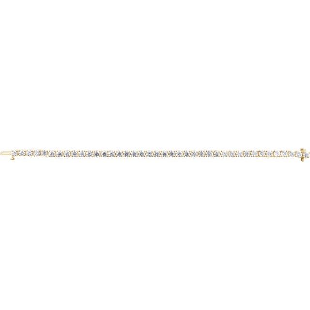 14K Yellow 10 CTW Lab-Grown Diamond Line 7" Bracelet