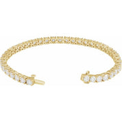 14K Yellow 10 CTW Lab-Grown Diamond Line 7" Bracelet