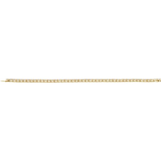 14K Yellow 9 CTW Lab-Grown Diamond Line 7" Bracelet
