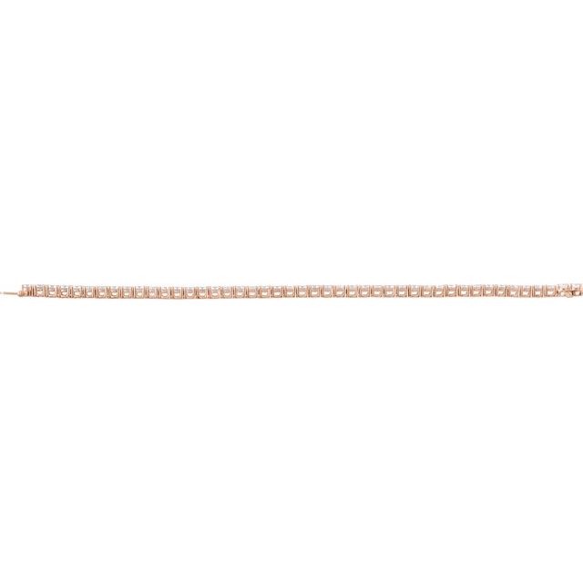 14K Rose 9 CTW Lab-Grown Diamond Line 7" Bracelet