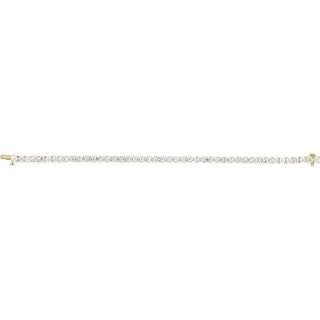 14K Yellow 9 CTW Lab-Grown Diamond Line 7" Bracelet
