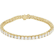 14K Yellow 9 CTW Lab-Grown Diamond Line 7" Bracelet