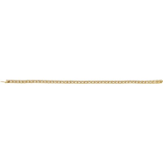 14K Yellow 8 CTW Lab-Grown Diamond Line 7" Bracelet