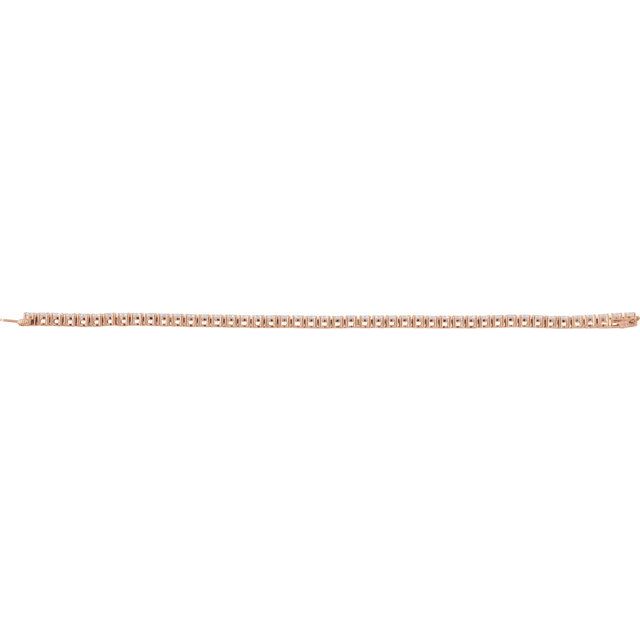 14K Rose 8 CTW Lab-Grown Diamond Line 7" Bracelet