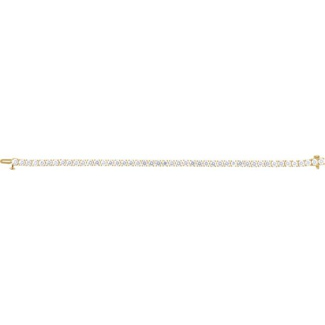 14K Yellow 8 CTW Lab-Grown Diamond Line 7" Bracelet