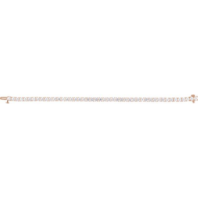 14K Rose 8 CTW Lab-Grown Diamond Line 7" Bracelet
