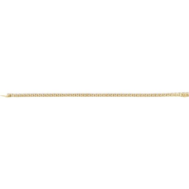 14K Yellow 7 CTW Lab-Grown Diamond Line 7" Bracelet