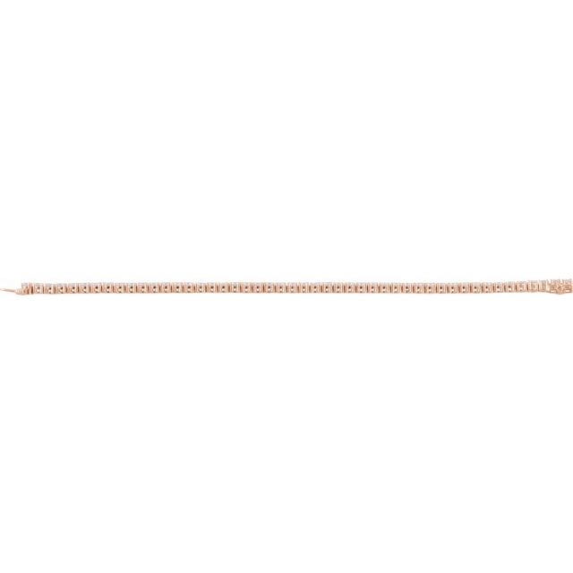 14K Rose 7 CTW Lab-Grown Diamond Line 7" Bracelet