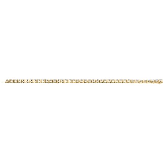 14K Yellow 10 CTW Lab-Grown Diamond Line 7" Bracelet