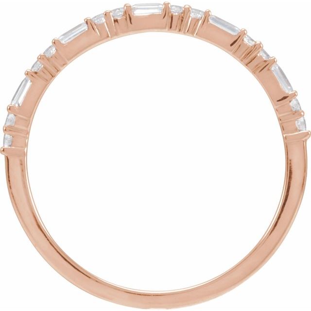 14K Rose 1/5 CTW Natural Diamond Stackable Ring