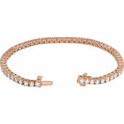 14K Rose 5 CTW Lab-Grown Diamond Line 7" Bracelet
