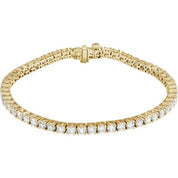 14K Yellow 5 CTW Lab-Grown Diamond Line 7" Bracelet