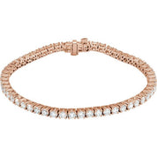 14K Rose 5 CTW Lab-Grown Diamond Line 7" Bracelet