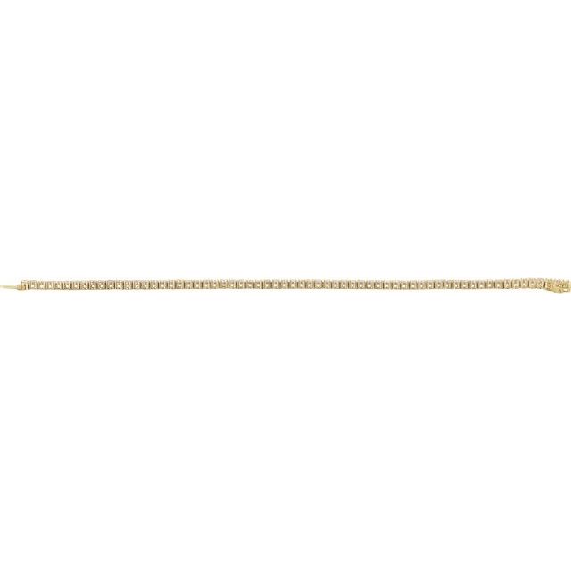 14K Yellow 4 CTW Lab-Grown Diamond Line 7" Bracelet