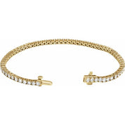14K Yellow 4 CTW Lab-Grown Diamond Line 7" Bracelet