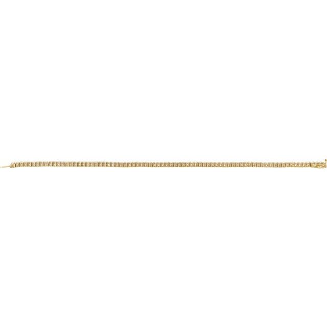 14K Yellow 3 CTW Lab-Grown Diamond Line 7" Bracelet