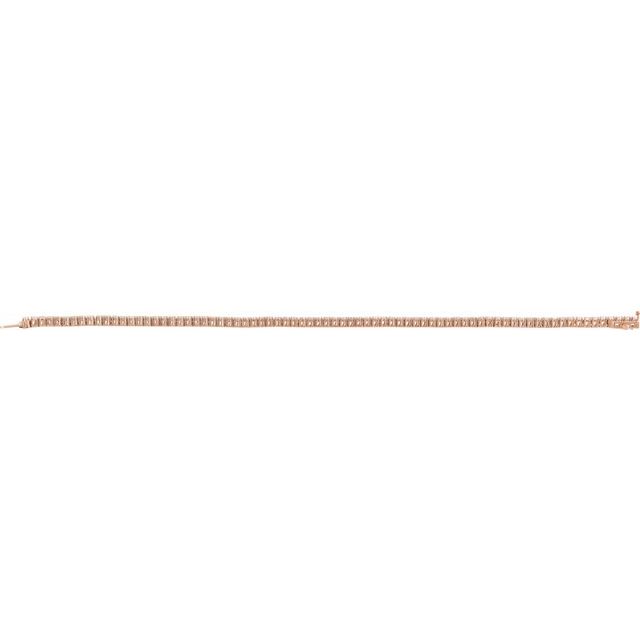 14K Rose 3 CTW Lab-Grown Diamond Line 7" Bracelet