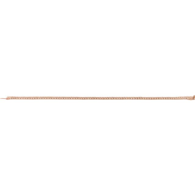 14K Rose 2 CTW Lab-Grown Diamond Line 7" Bracelet