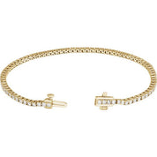 14K Yellow 2 CTW Lab-Grown Diamond Line 7" Bracelet