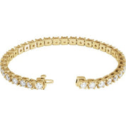 14K Yellow 8 CTW Lab-Grown Diamond Line 7 1/4" Bracelet