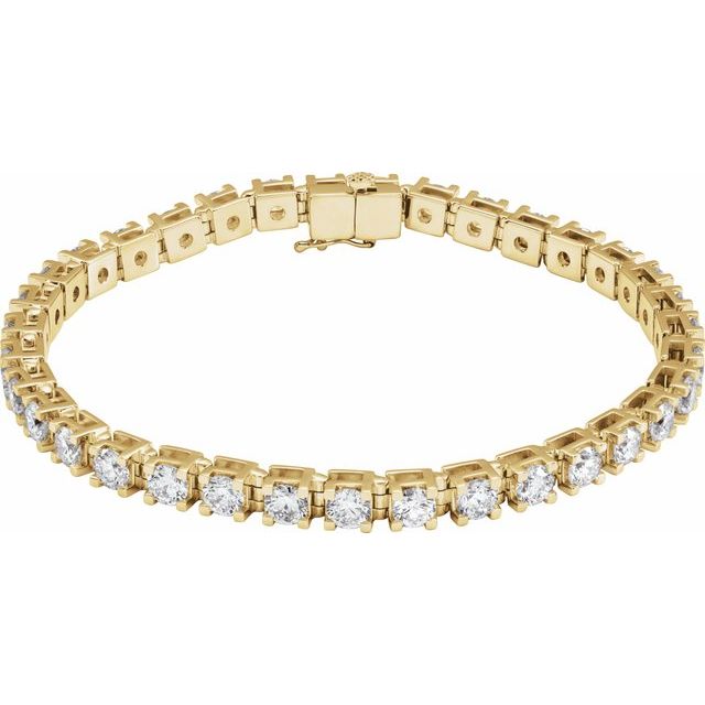 14K Yellow 8 CTW Lab-Grown Diamond Line 7 1/4" Bracelet