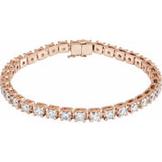 14K Rose 8 CTW Lab-Grown Diamond Line 7 1/4" Bracelet