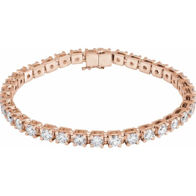 14K Rose 8 CTW Lab-Grown Diamond Line 7 1/4" Bracelet