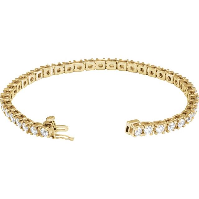14K Yellow 6 CTW Lab-Grown Diamond Link 7 1/4" Bracelet