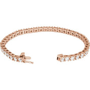 14K Rose 6 CTW Lab-Grown Diamond Link 7 1/4" Bracelet